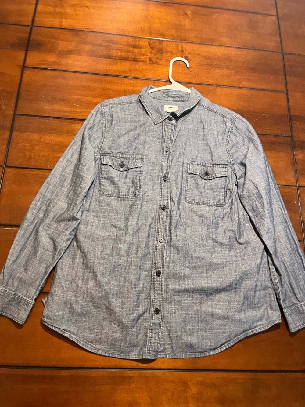 Old Navy Light Blue Chambray Button-Down Shirt